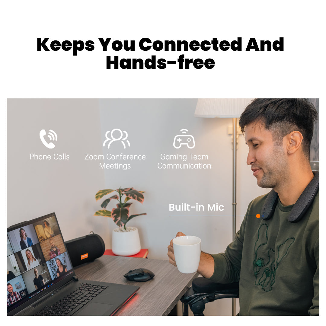 Vibe – Draagbare Bluetooth Nekband Speaker, de perfecte combinatie van comfort, vrijheid en krachtig geluid.