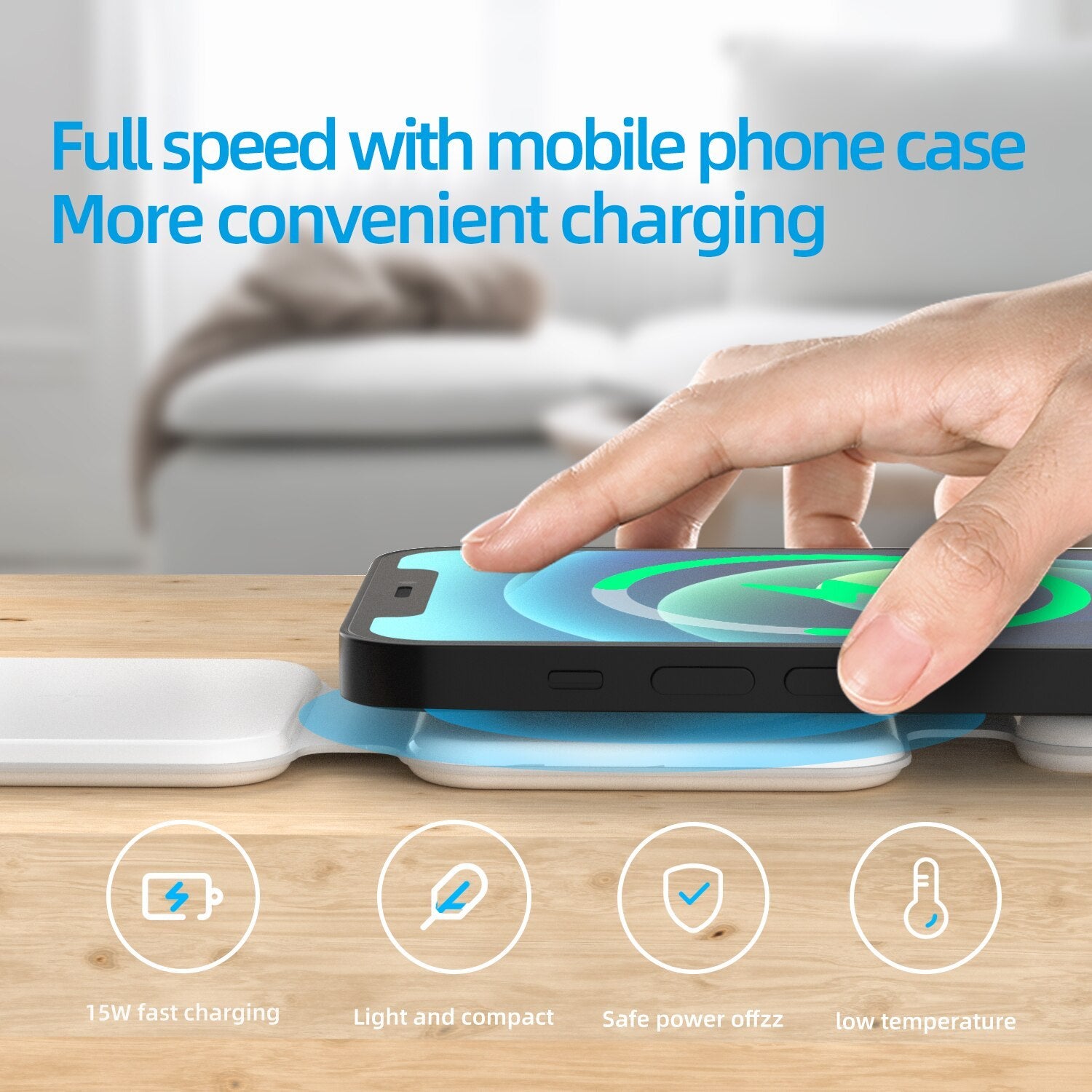 3-in-1 Magnetisch Opvouwbaar Draadloos Oplaadstation – Multi-Device Charger